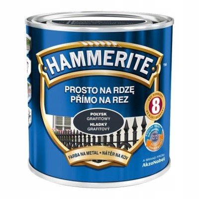 HAMMERITE farba prosto na rdzę 0,7L grafit połysk