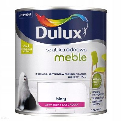 DULUX SZYBKA ODNOWA DO MEBLI KREMOWA BIEL 0.75L