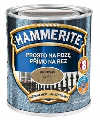 HAMMERITE farba prosto na rdzę 0,7L złoty młotkowy