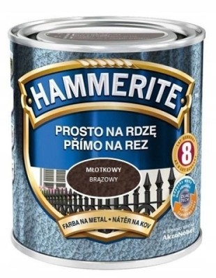HAMMERITE farba na rdzę 0,7L brązowy młotkowy