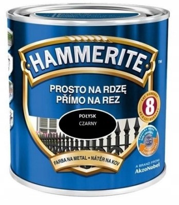 HAMMERITE farba na rdzę 0,7L czarny połysk