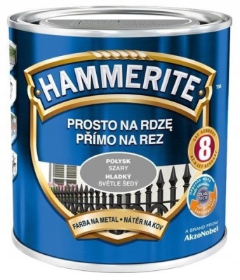 HAMMERITE farba na rdzę 2,5L szary połysk