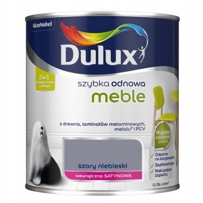 DULUX SZYBKA ODNOWA DO MEBLI SZARY NIEBIESKI 0.75L