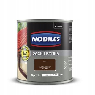 Farba na ocynk NOBILES Dach i Rynna 0,75L brąz mahoniowy