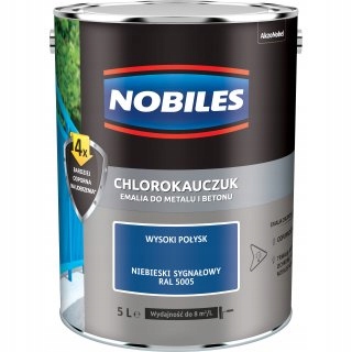 Chlorokauczuk farba NOBILES 5L niebieski sygnałowy