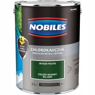 Chlorokauczuk farba NOBILES 5L zielony mchowy 6005