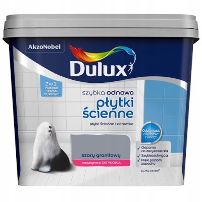 DULUX Szybka Odnowa płytki ścienne szary granitowy