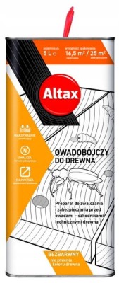 ALTAX HYLOTOX impregnat owadobójczy do drewna 5l.
