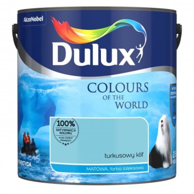 DULUX Kolory Świata farba 2,5l TURKUSOWY KLIF