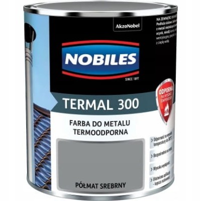 TERMAL 300 FARBA ODPORNA NA TEMPERATURĘ 300 C SREBNA 0,7 L półmat