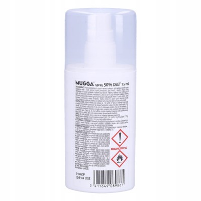 Spray na komary i kleszcze Mugga Deet 50% 75 ml MOCNY Czerwony