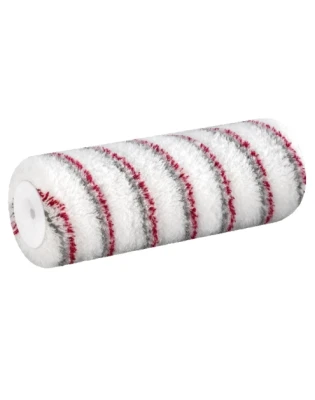 Wałek 25 cm rdzeń 54 mm PET mix  18 mm szaro-czerwony pasek CIRET