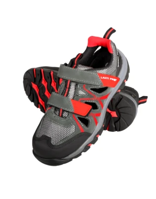 sandały szaro-czerw. S1SRA 41 LAHTIPRO