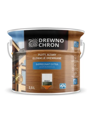 DREWNOCHRON biały 2.5l powłokotwórczy IMPREGNAT EXTRA