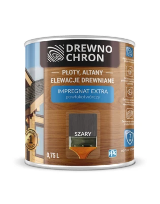 DREWNOCHRON szary 0.75l powłokotwórczy IMPREGNAT EXTRA