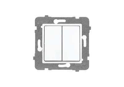 wyłącz.ROSA podwój.ŁP-2Q/m BIAŁY moduł.