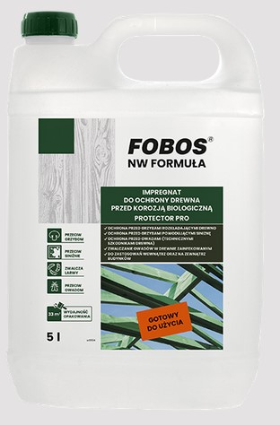 Fobos NW Formuła 5L zielony impregnat do drewna owadobójczy i grzybobójczy