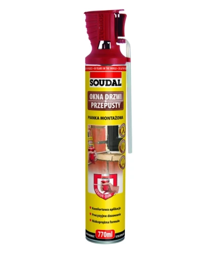Piana montażowa SOUDAL 770ml NOWY STANDARD Genius Gun