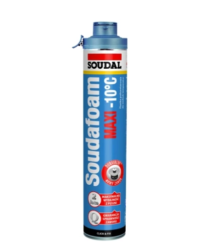 Piana pistoletowa do -10*C MAXI CLICK&FIX 870ml SOUDAL