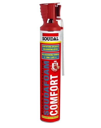 Piana montażowa niskorozprężalna COMFORT 750ml SOUDAL z aplikatorem Genius Gun