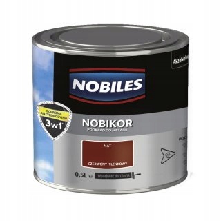 Podkład ftalowy NOBIKOR 0,5L czerwony tlenkowy minia