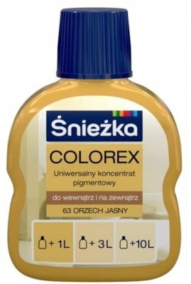 Pigment do farb COLOREX Śnieżka 100ml ORZECH JASNY 63