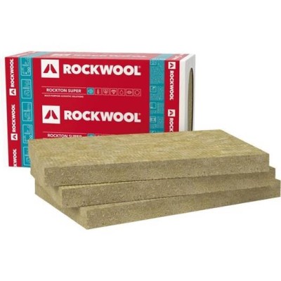 ROCKTON SUPER 70mm paczka 4,88m2 lambda 0,035 wełna skalna płyta 1000x610mm ROCKWOOL 306691