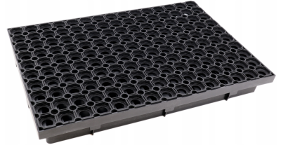 wycieraczka 60 x 40 cm z gumą DOMELO MAXPOL 01831 obudowa PP z odpływem fi 50 mm