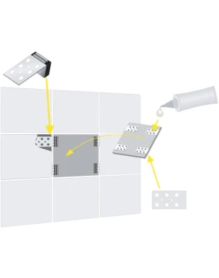 Uchwyty magnet. do glazury kpl. 4 szt.HOME TOOLS