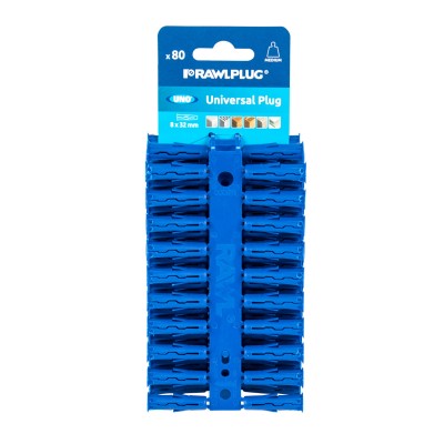 Kołek Clip UNO-blu fi 8 mm 80 szt. z zawieszką RAWLPLUG