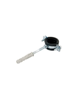 obejma metalowa do rur 1 1/2" 47-52 z kołkiem i wkł. tłumiacą 9633/K TYCNER