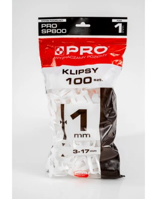 System do poziomowania PRO-SP800 KLIPSY 1mm (100szt.) PRO