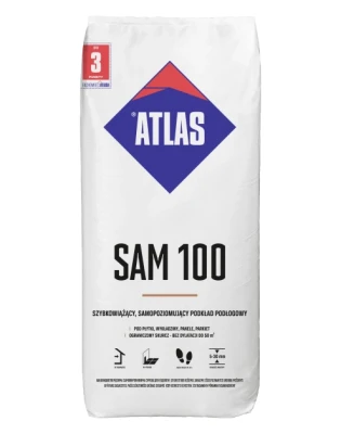 ATLAS SAM-100 25kg 5-30mm wylewka samopoziomująca anhydrytowa pal.zwr.