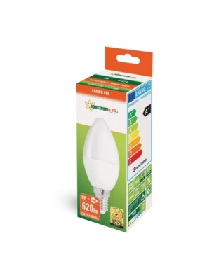 Żarówka LED E14 8W świec.ciepła biała SPECTRUM