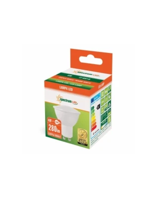 żarówka LED GU10 4W 230V 300lm ciepł.biała SPECTRUM